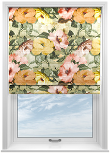 Amelia Faux Silk, Honeydew - Roman Blind